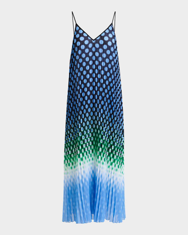 Hyacinth Pleated Maxi Dress